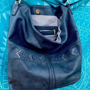 STEVE MADDEN, Leather-like Tote, Large, Black